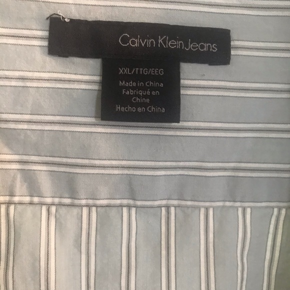 Calvin Klein Jeans Button-down men’s shirt 2X EUC - Picture 3 of 3